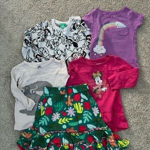 Bundled Colorful Kids Clothing Set with Skirt